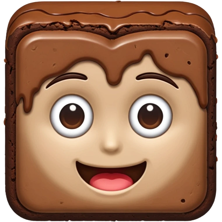 brownie chocolate blanco emoji