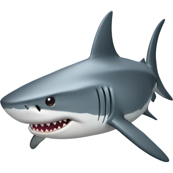 A shark as a santa  emoji