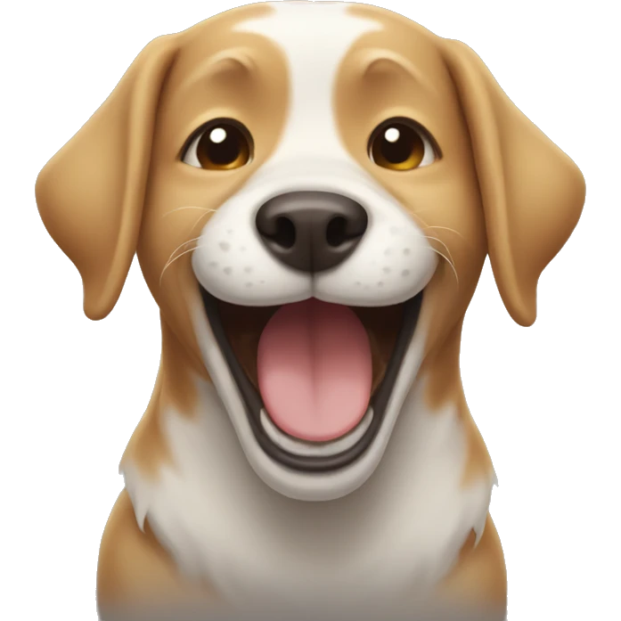 Dog laughing emoji