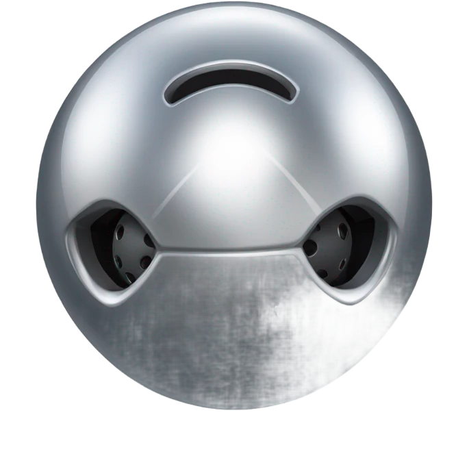 Metal ball driving on 4 car wheels emoji