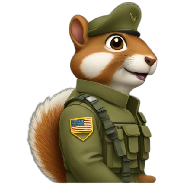 Military Squirrel emoji
