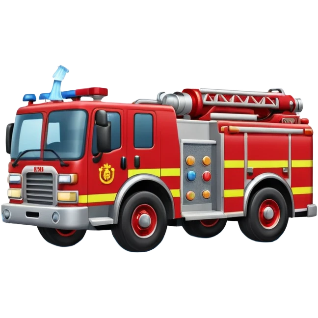 Fire truck throwing water forward  emoji