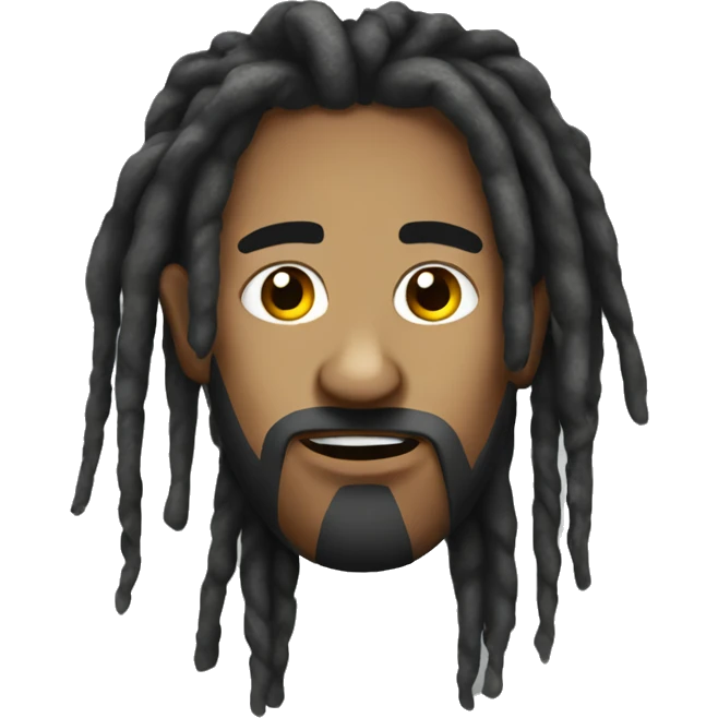 Nonchalant dread head emoji