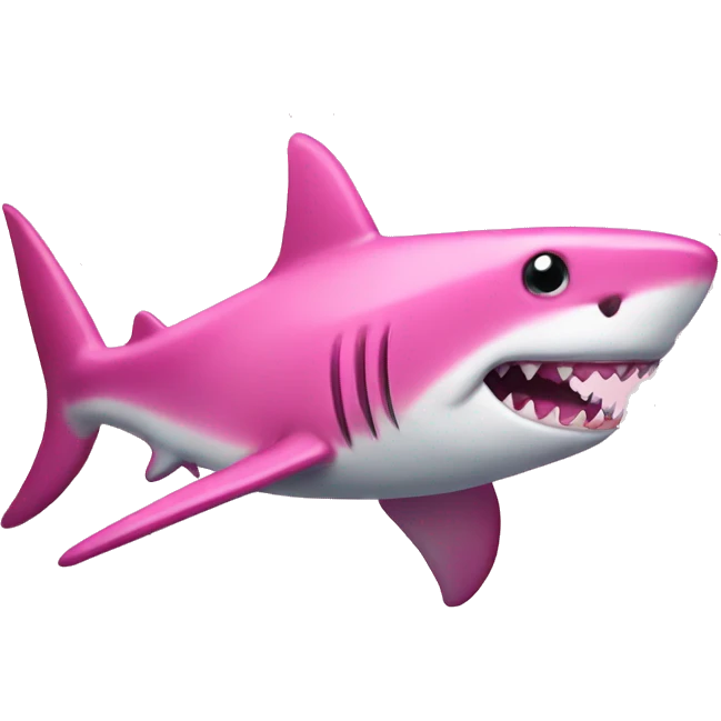 Pink shark emoji