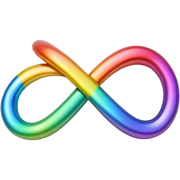 Rainbow infinity sign  emoji