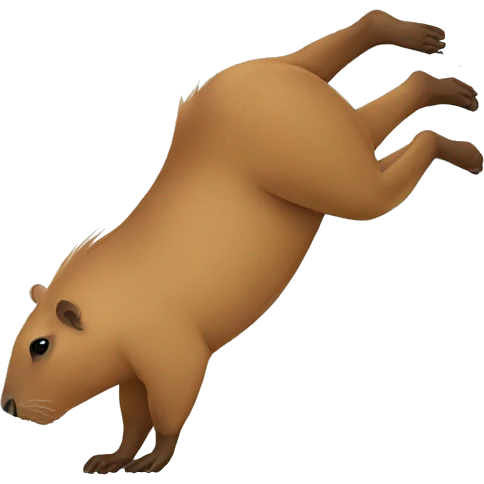 capybara doing a handstand emoji