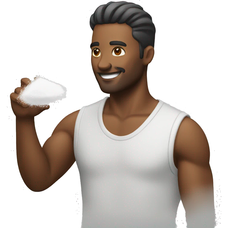 Man sprinkling powder emoji