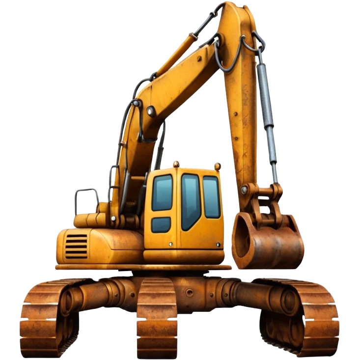 A excavator with four arm and spider legs emoji