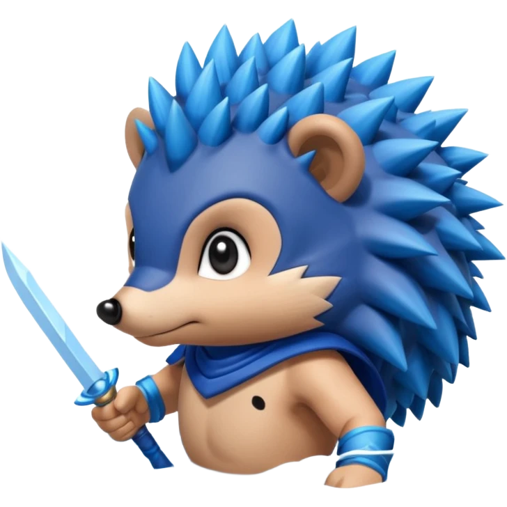 water bender hedgehog warrior emoji