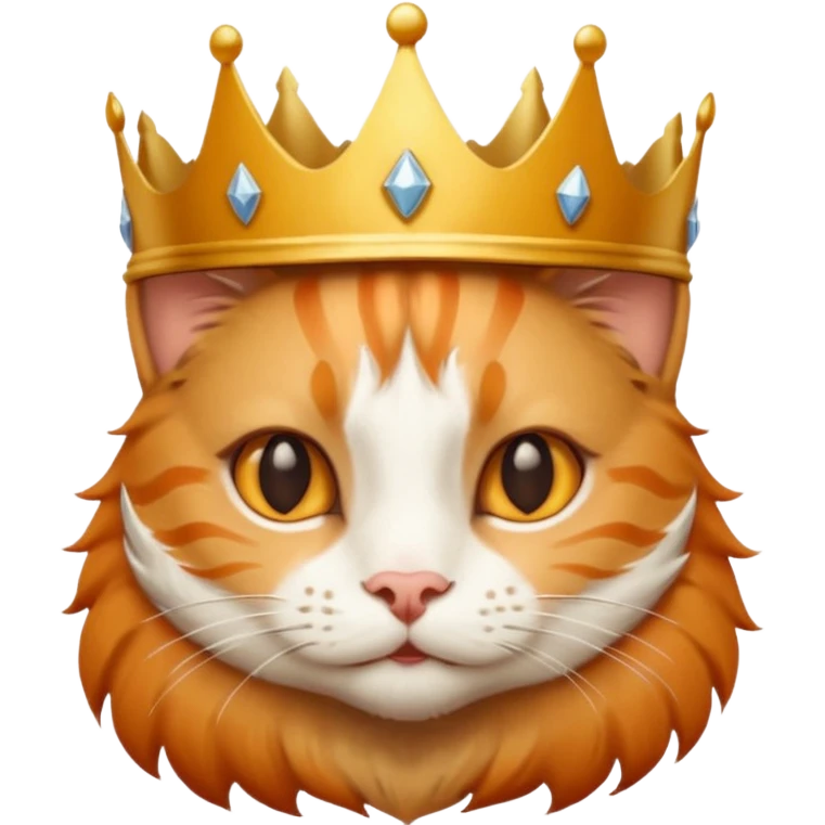 Cat wearing king hat emoji