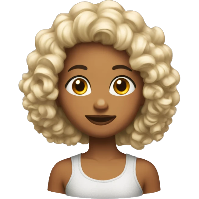 Métisse cheveux bouclés  emoji