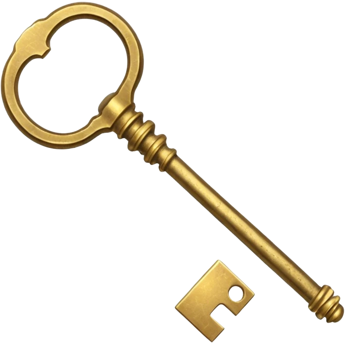 The design is an antique-style (or "skeleton") key. The color is a worn, textured gold or brass, which will stand out against YouTube's dark mode and ties into the yellow text boxes on your thumbnails. The key itself symbolizes "unlocking" the "unseen" or "secret" stories you cover. emoji
