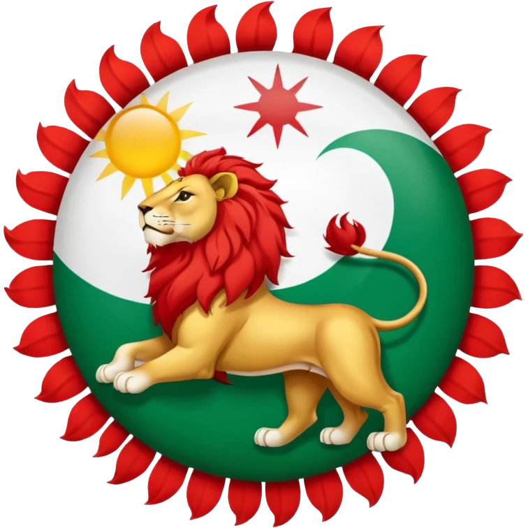 Iran flag lion and the sun flag emoji