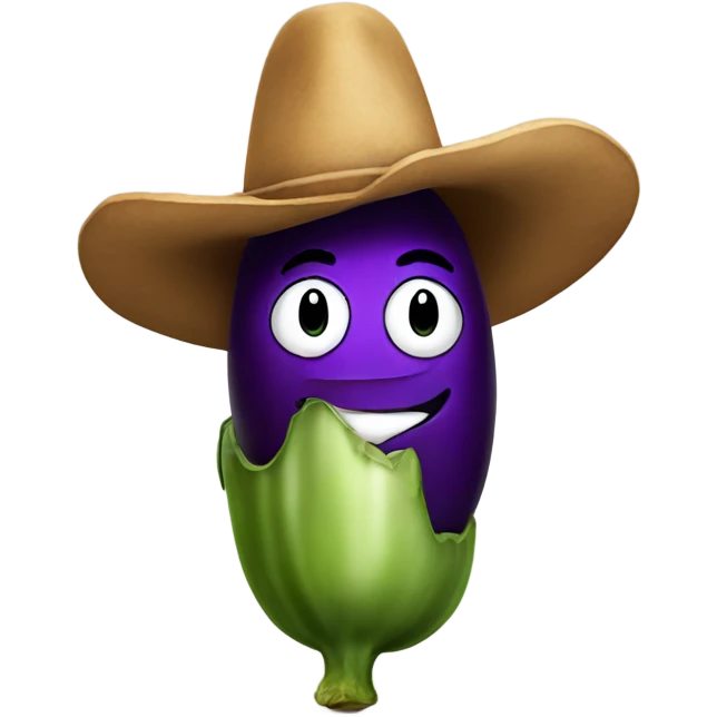 Eggplant with cowboy hat  emoji