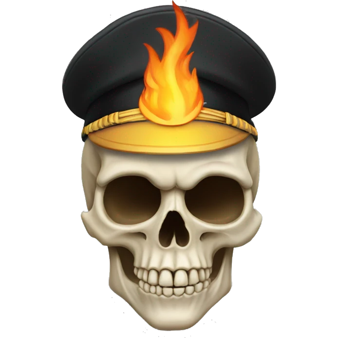 Saluting skull l fire emoji