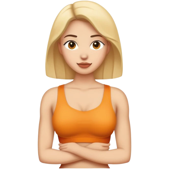 woman's upper body showing full torso, shoulders to waist emoji