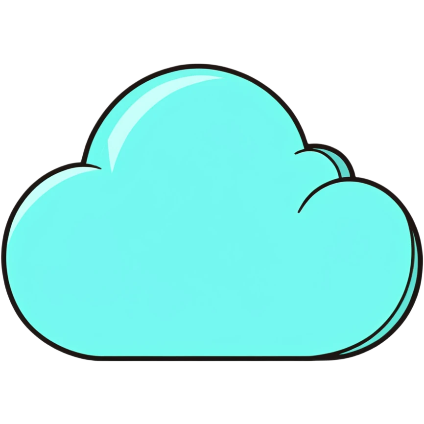 minimalist aesthetic pastel cloud emoji