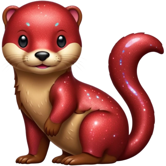 red glitter otter emoji