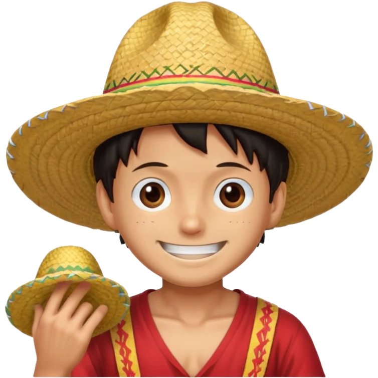 Sombrero de paja luffy emoji