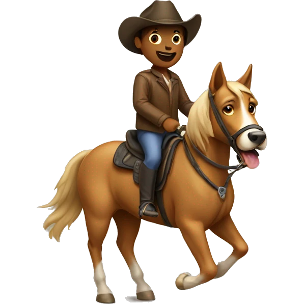 dog riding horse emoji