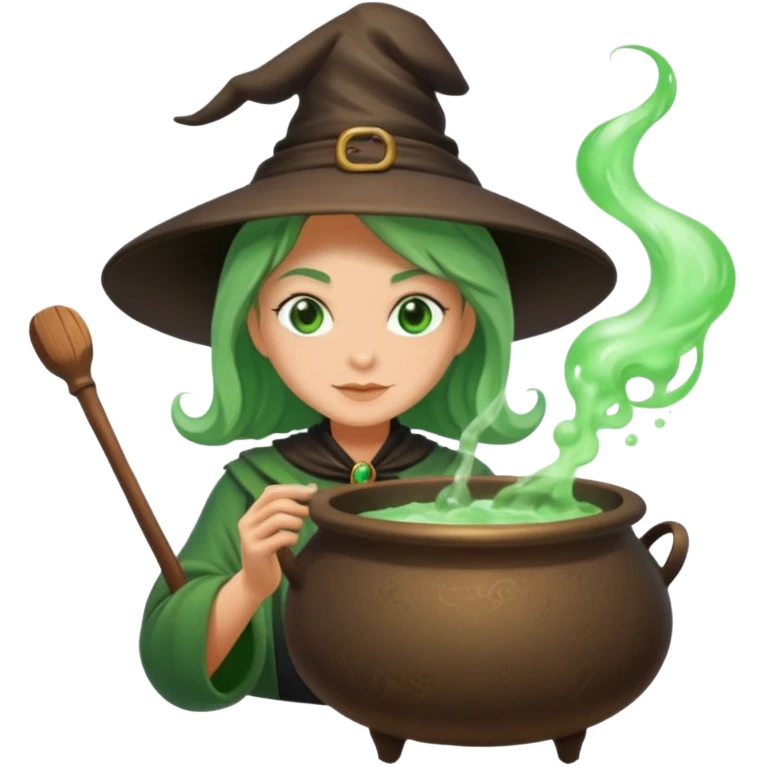 green witch cooking potion emoji