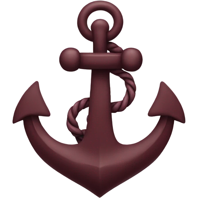 maroon anchor without cable emoji