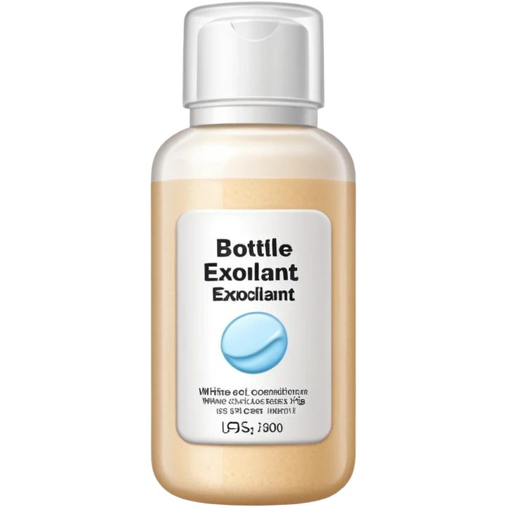 exfoliant avec ecriture emoji