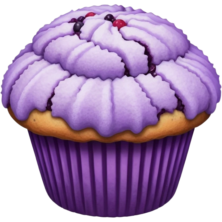 Berry Lavender flower muffin emoji