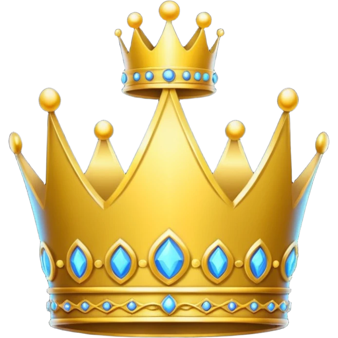 neon symbol of royal crown emoji