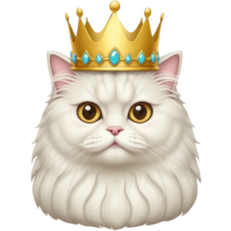 Persian cat with crown  emoji