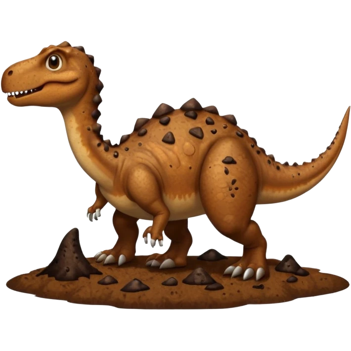 Dinosaurio haciendo caca emoji