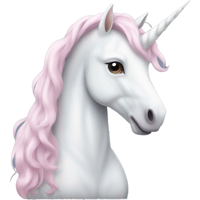 Fullbody White unicorn with pastel color mane  emoji