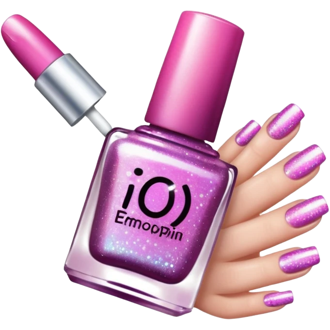  glitter nail polish emoji
