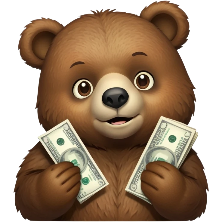 Bear with money emoji