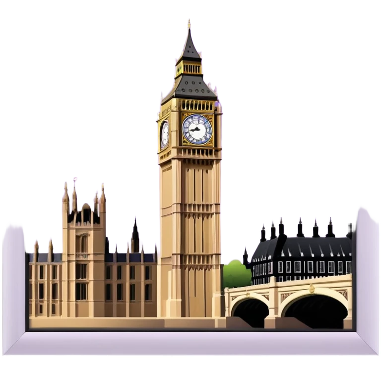Pale purple Big ben emoji