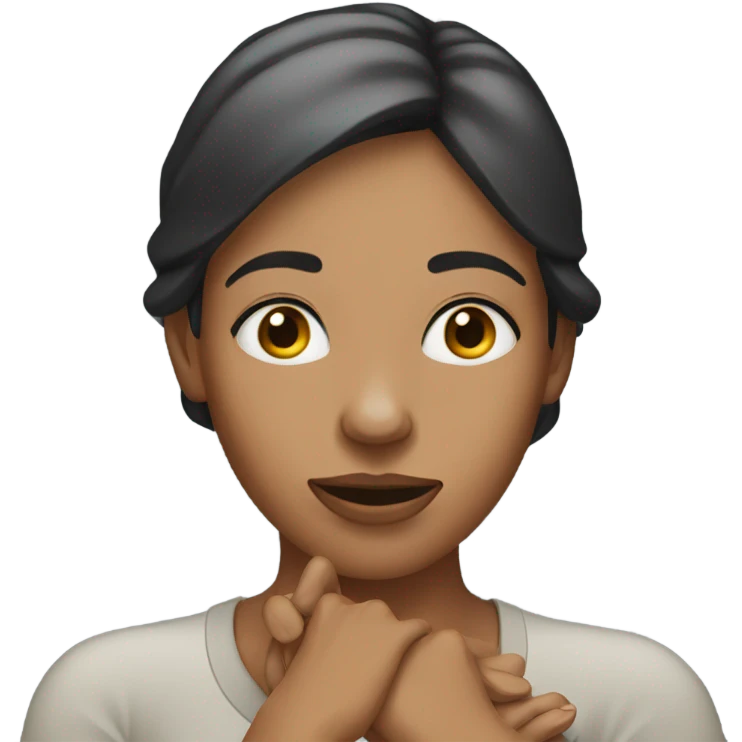 woman with hand on face emoji