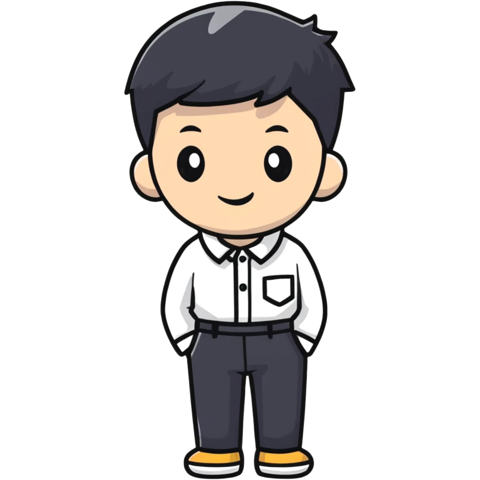 white shirt with three white buttons for a boy emoji