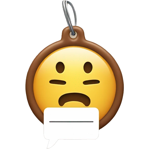 a brown price tag with a speech bubble (that has 3 dots) inside it emoji