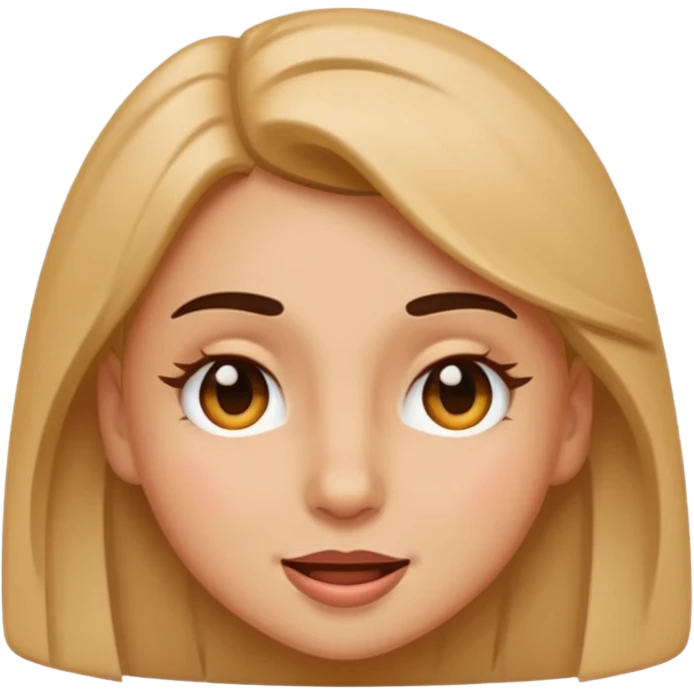 a girl's face winking simple emoji style emoji