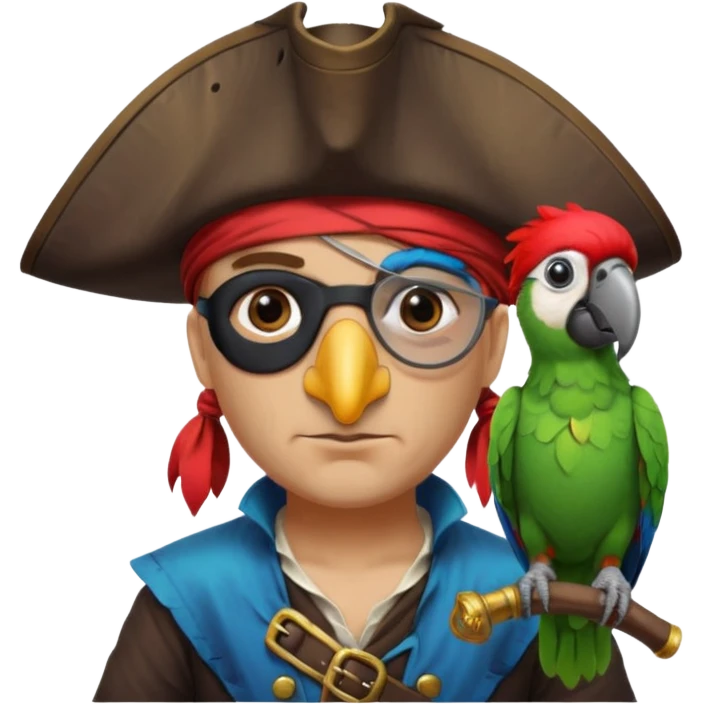 pirate and parrot emoji
