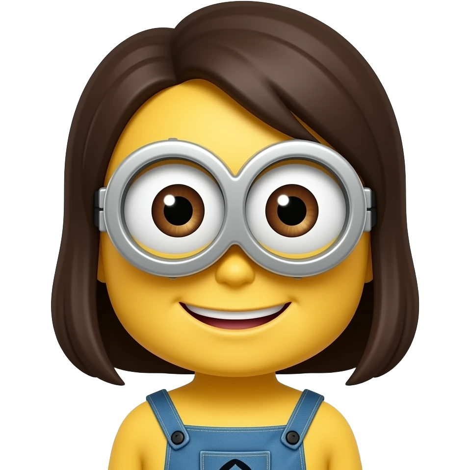 Minion cute girl face emoji emoji