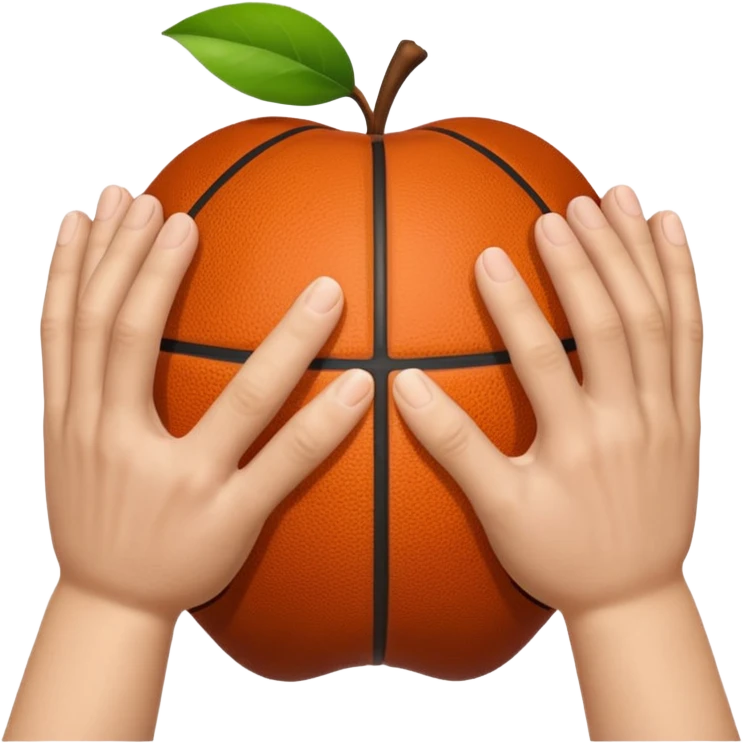A 3D Apple-style emoji showing two human hands making a basketball “time-out” gesture — one hand held vertically and the other horizontally forming a “T” shape. Only hands visible, cheerful and clear design, white background, soft shadows, realistic skin tone and glossy Apple emoji finish emoji