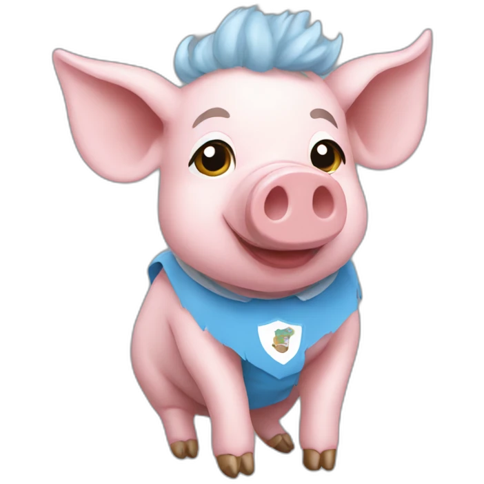 pig with lazio shirt emoji