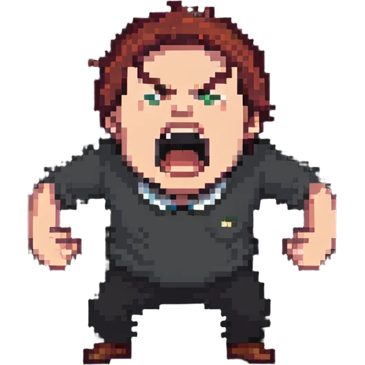 A person yelling angrily, representing a Yandex Market employee shouting at customers emoji