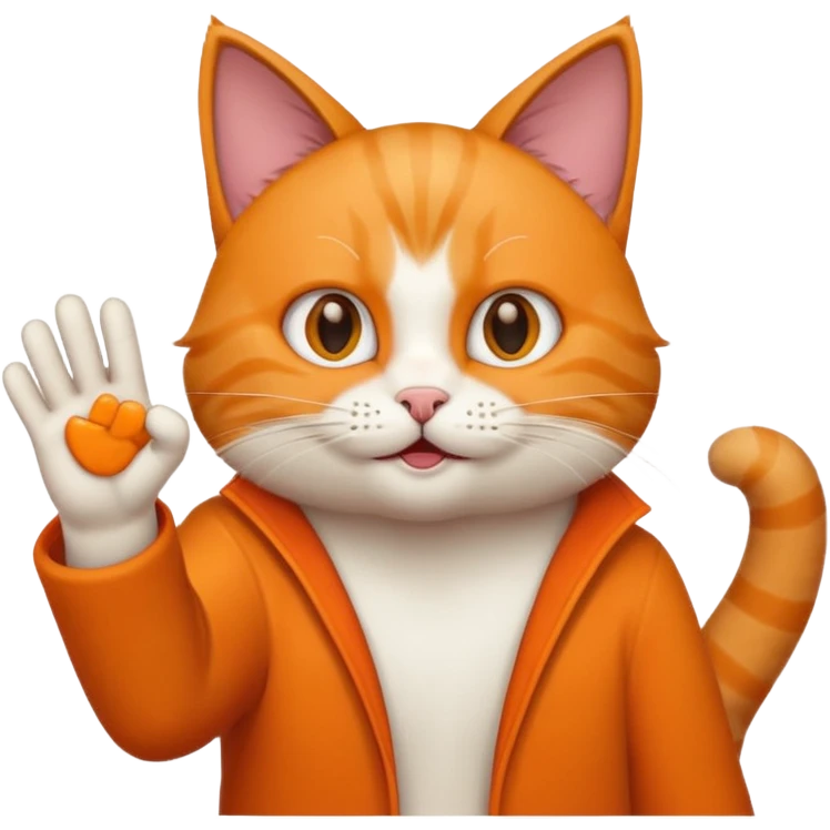 cat flipping someone off emoji
