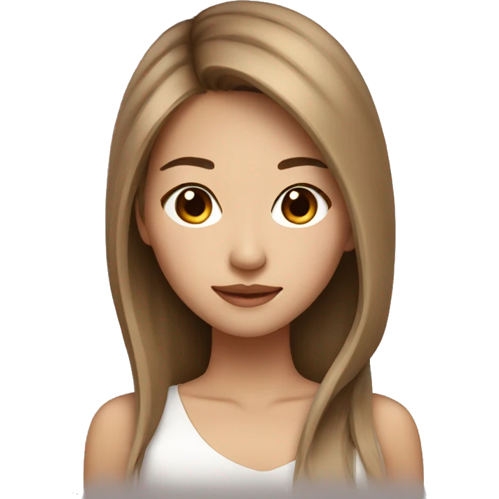 stunning asian girl light brown hair  emoji