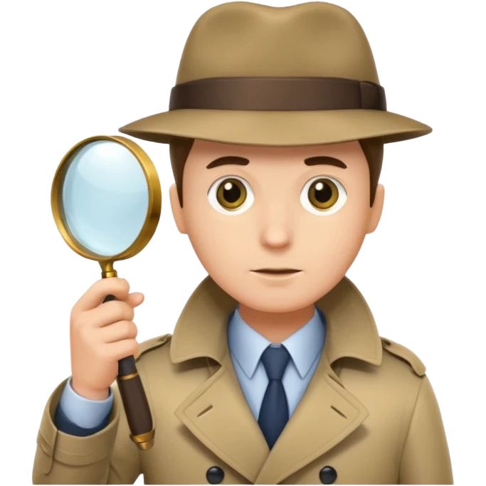 detective, Watson, magnifying glass emoji