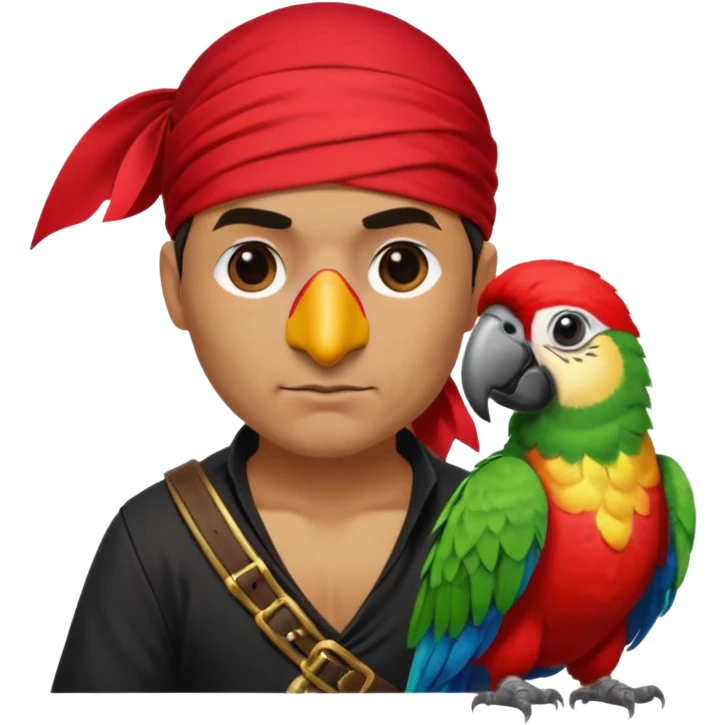 pirate and parrot emoji
