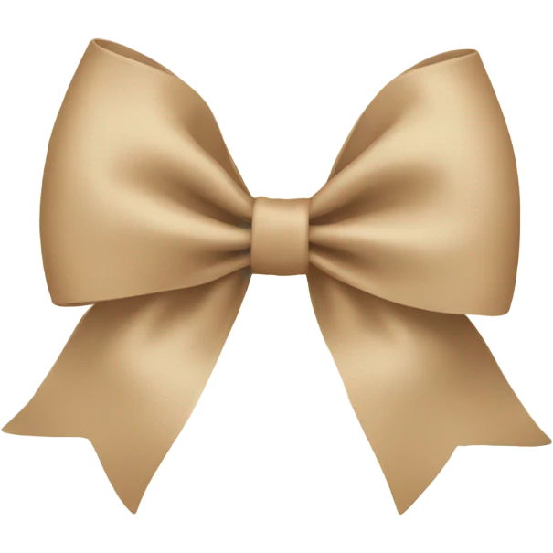 Beige bow emoji