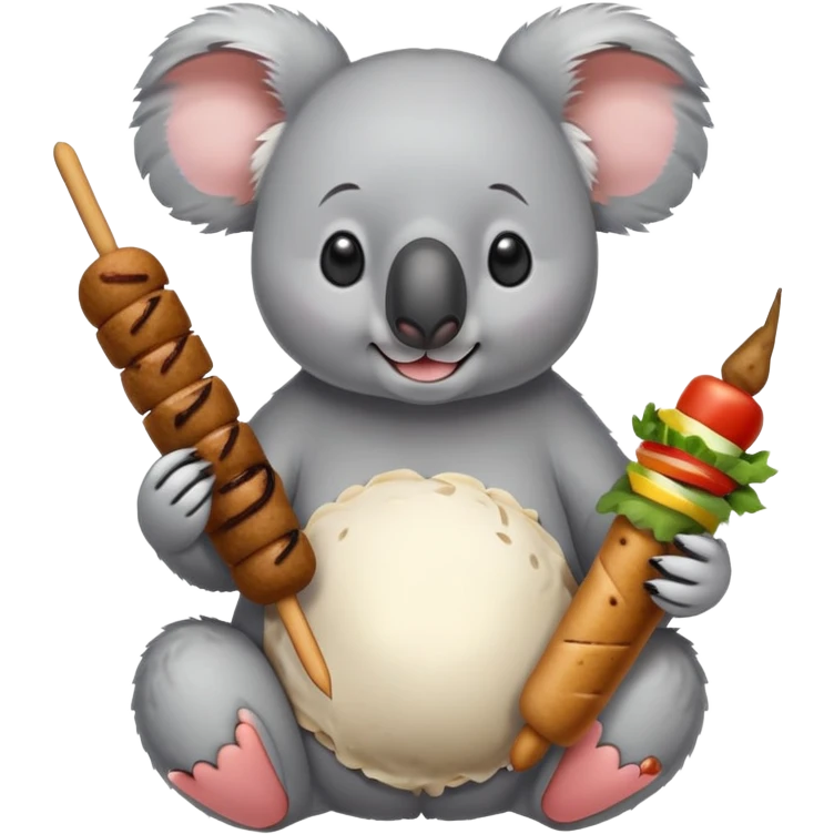 Koala eating kebab  emoji